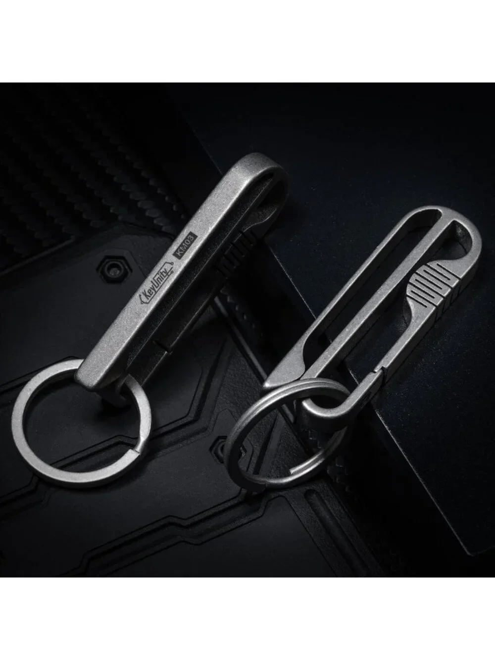 Durable Titanium Keychain Belt Clip with Removable Key Ring - Perfect for